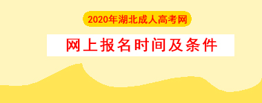 2020年湖北成人高考网上报名时间及条件