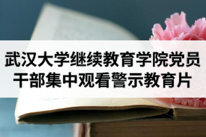 武汉大学继续教育学院党员干部集中观看警示教育片《权利之刃 滥用成殇》