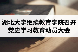 湖北大学继续教育学院召开党史学习教育动员大会