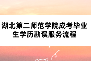 湖北第二师范学院成考毕业生学历勘误服务流程